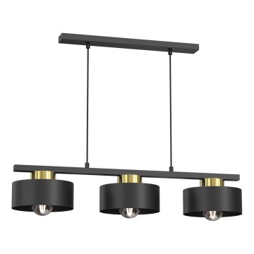 Пендел MARTI 3xE27/15W/230V черен/златист