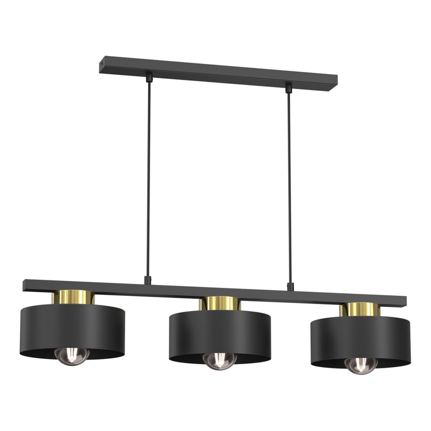 Пендел MARTI 3xE27/15W/230V черен/златист