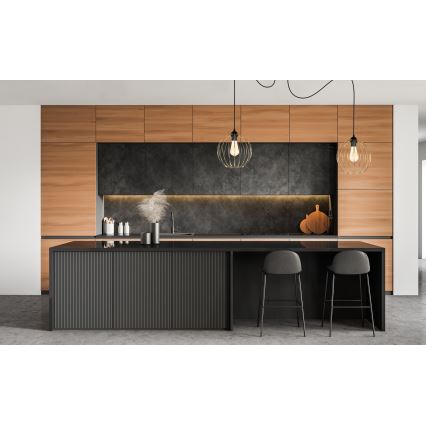 Пендел MATT 2xE27/60W/230V паяк черен/златист