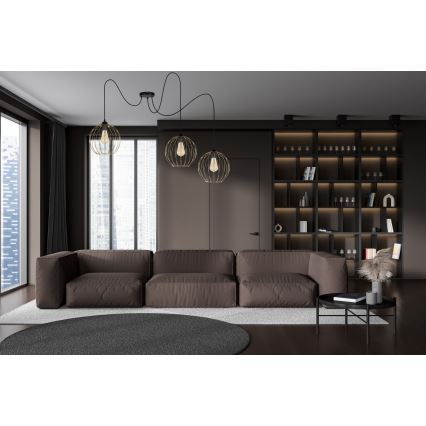 Пендел MATT 3xE27/60W/230V паяк черен/златист