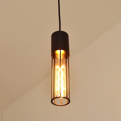 Пендел MELODY 2xE27/15W/230V черен