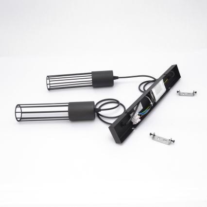 Пендел MELODY 2xE27/15W/230V черен