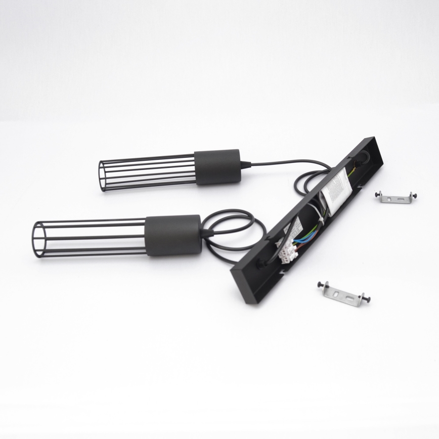 Пендел MELODY 2xE27/15W/230V черен