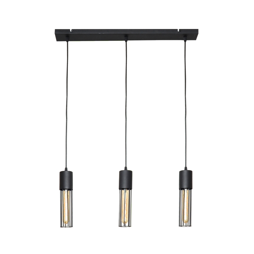 Пендел MELODY 3xE27/15W/230V черен