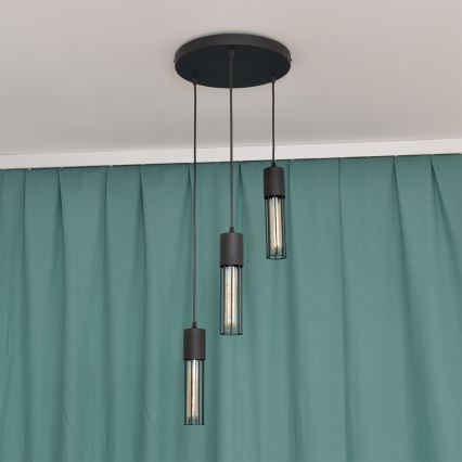 Пендел MELODY 3xE27/15W/230V черен