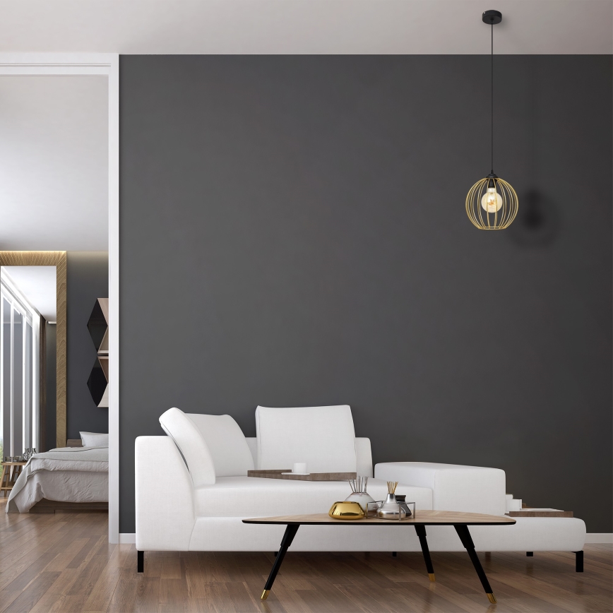 Пендел MERCURE 1xE27/15W/230V златист/черен