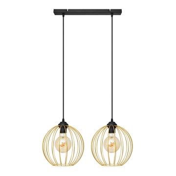 Пендел MERCURE 2xE27/15W/230V златист/черен