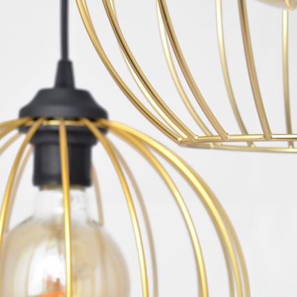 Пендел MERCURE 3xE27/15W/230V златист/черен