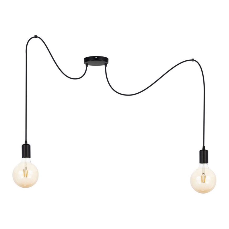 Пендел MIROS 2xE27/60W/230V паяк черен