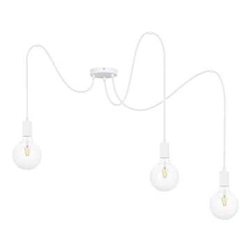 Пендел MIROS 3xE27/60W/230V паяк бял