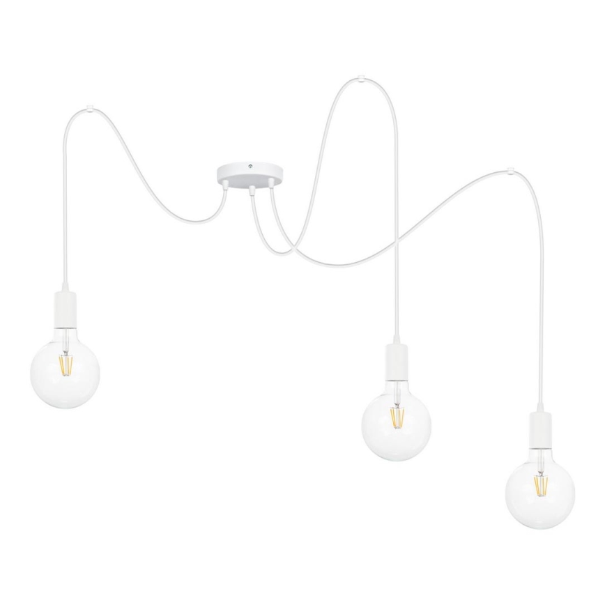 Пендел MIROS 3xE27/60W/230V паяк бял