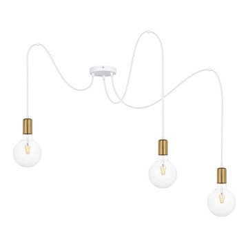 Пендел MIROS 3xE27/60W/230V паяк бял/златист