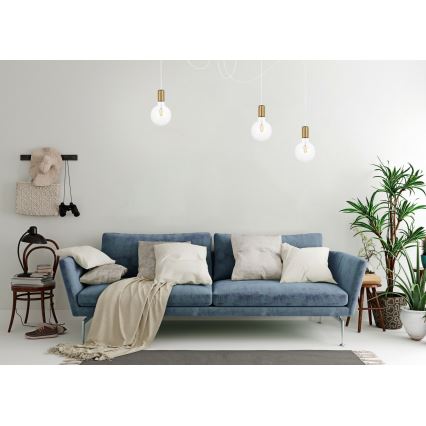 Пендел MIROS 3xE27/60W/230V паяк бял/златист