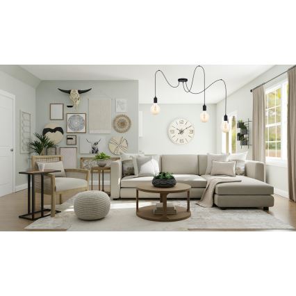 Пендел MIROS 3xE27/60W/230V паяк черен