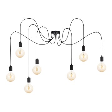 Пендел MIROS 7xE27/60W/230V паяк черен