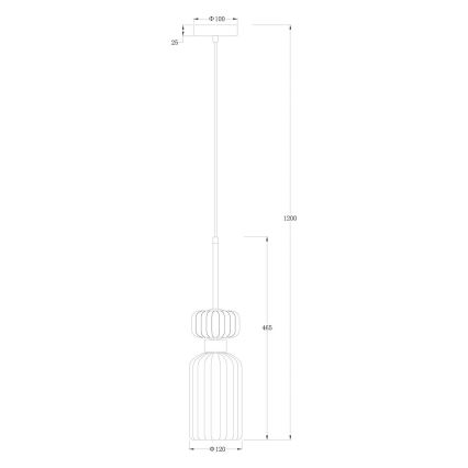 Пендел MOLLY 1xE14/40W/230V Ø 12 см златист/розов/син