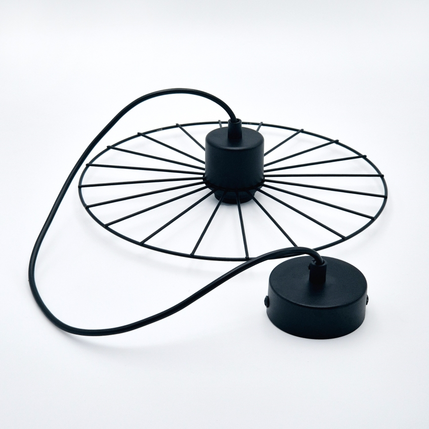 Пендел MONTANA 1xE27/15W/230V Ø 30 см черен