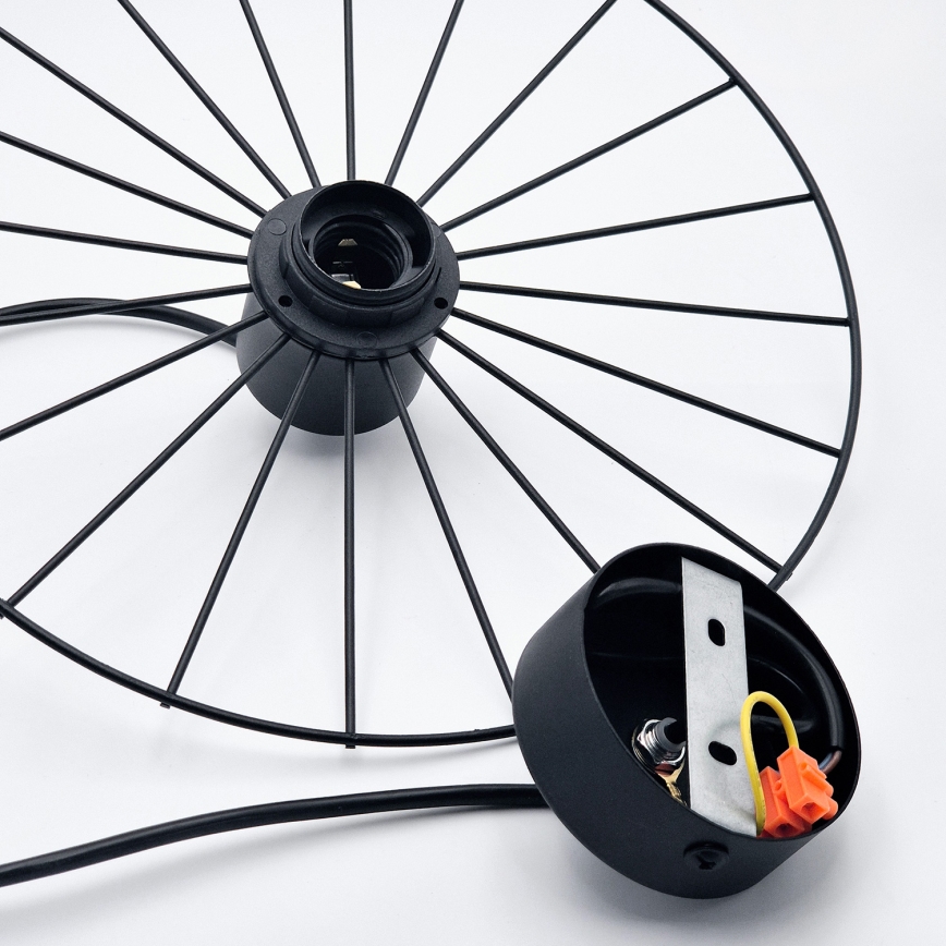 Пендел MONTANA 1xE27/15W/230V Ø 30 см черен