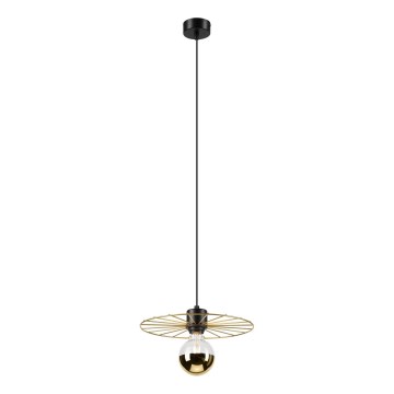 Пендел MONTANA 1xE27/15W/230V Ø 30 см златист/черен