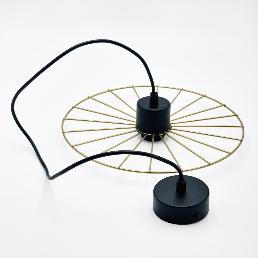 Пендел MONTANA 1xE27/15W/230V Ø 30 см златист/черен