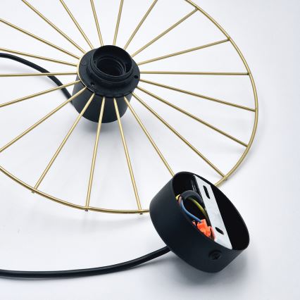 Пендел MONTANA 1xE27/15W/230V Ø 30 см златист/черен