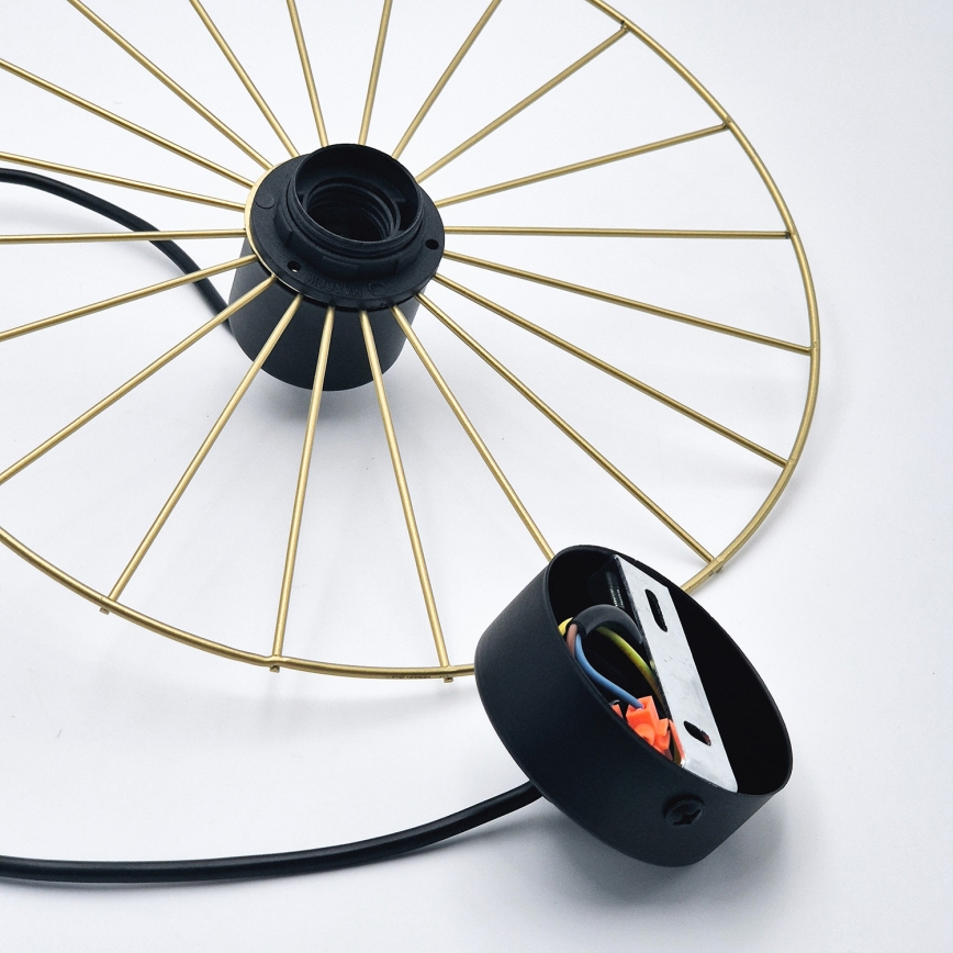 Пендел MONTANA 1xE27/15W/230V Ø 30 см златист/черен