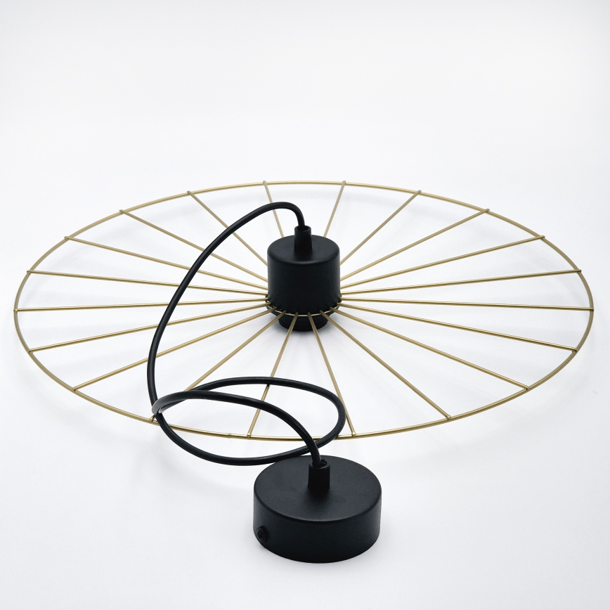 Пендел MONTANA 1xE27/15W/230V Ø 45 см златист/черен