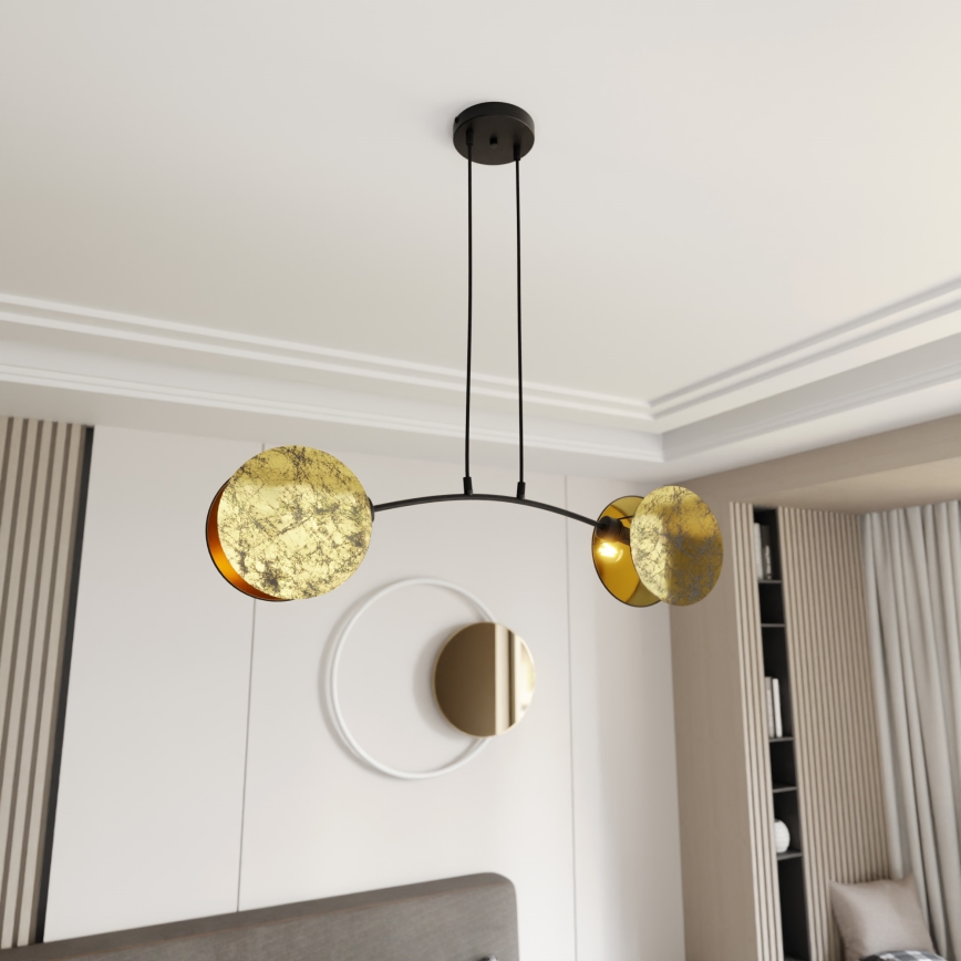 Пендел MOTIF 2xE14/10W/230V златист