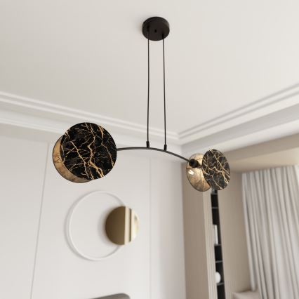 Пендел MOTIF 2xE27/15W/230V черен/златист