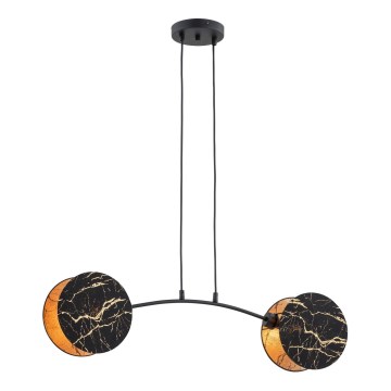 Пендел MOTIF 2xE27/15W/230V черен/златист