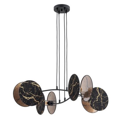 Пендел MOTIF 4xE27/15W/230V черен/златист