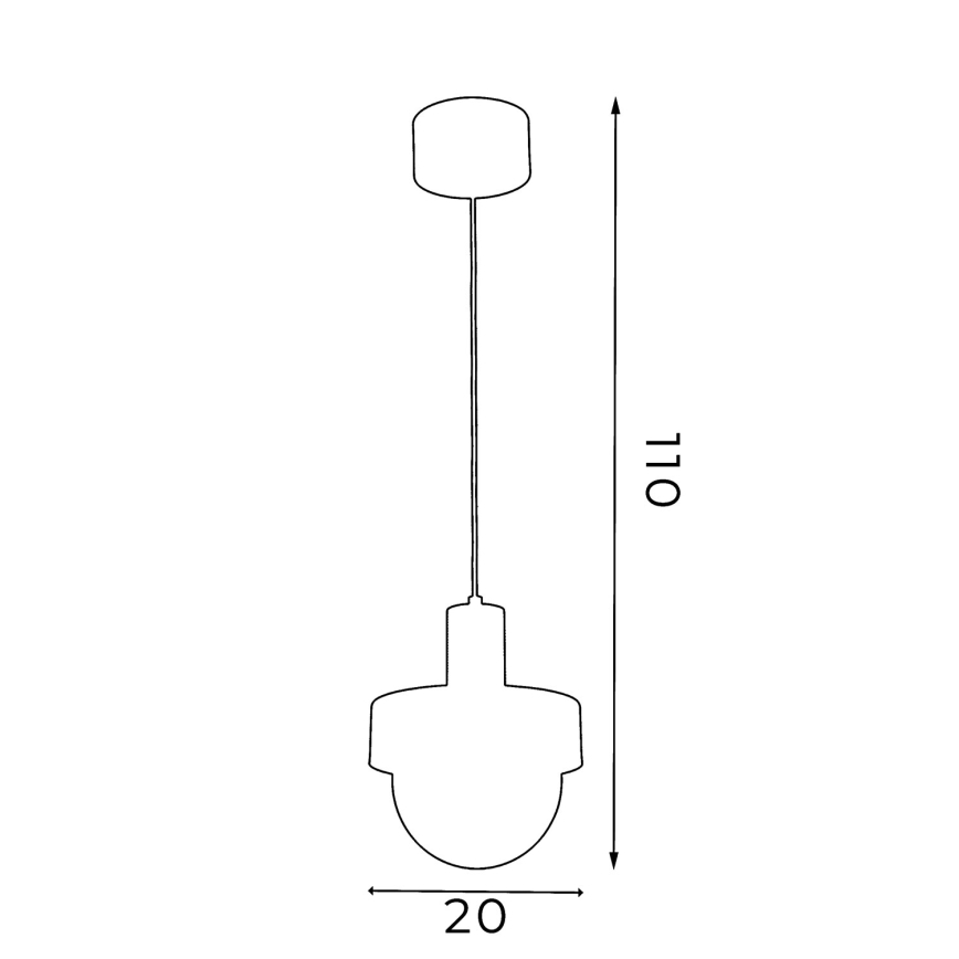 Пендел на шнур CANAN 1xE27/15W/230V Ø 20 см бежов