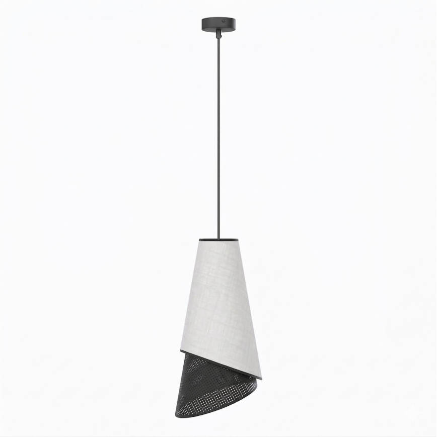 Пендел на шнур MODA 1xE27/15W/230V сив/черен