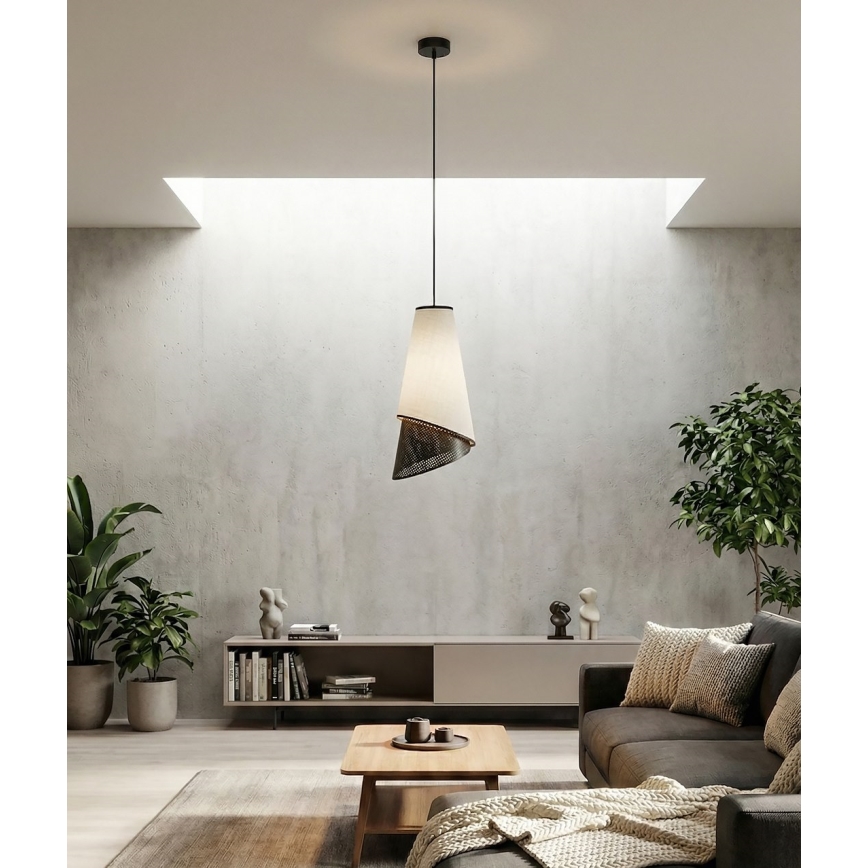 Пендел на шнур MODA 1xE27/15W/230V сив/черен