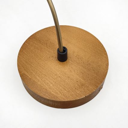 Пендел на кабел AIDA 1xE27/60W/230V, Ø 25 см, дъб/кафяв/бял