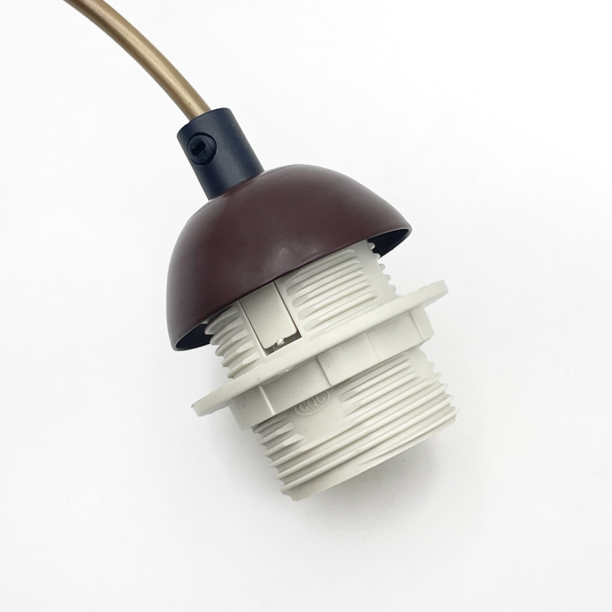 Пендел на кабел AIDA 1xE27/60W/230V, Ø 25 см, дъб/кафяв/бял