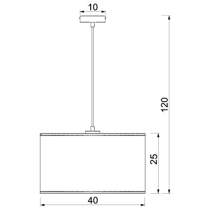 Пендел на кабел ARDEN 1xE27/15W/230V, Ø 40 см, бежово/кафяво