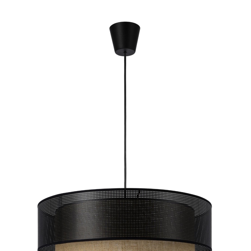 Пендел на кабел BORHO 1xE27/60W/230V черен/джут