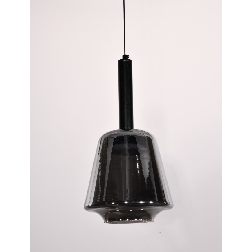 Пендел на кабел BUENO 1xGX53/9W/230V Ø 18 см опушено черно