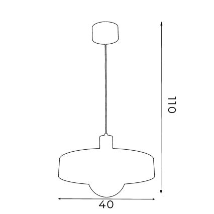Пендел на кабел CANAN 1xE27/15W/230V диаметър 40 см бежов