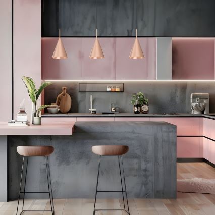 Пендел на кабел CAPITAL 1xGX53/15W/230V Ø 17 см, розово злато