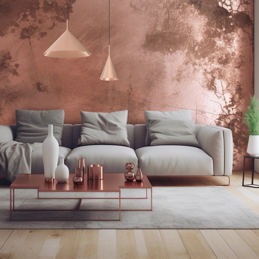 Пендел на кабел CAPITAL 1xGX53/15W/230V Ø 17 см, розово злато