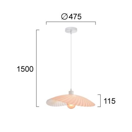 Пендел на кабел DANCE 1xE27/40W/230V розов