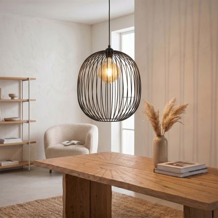 Пендел на кабел DESTELLO 1xE27/15W/230V Ø 32 см черен