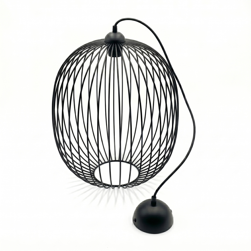 Пендел на кабел DESTELLO 1xE27/15W/230V Ø 32 см черен