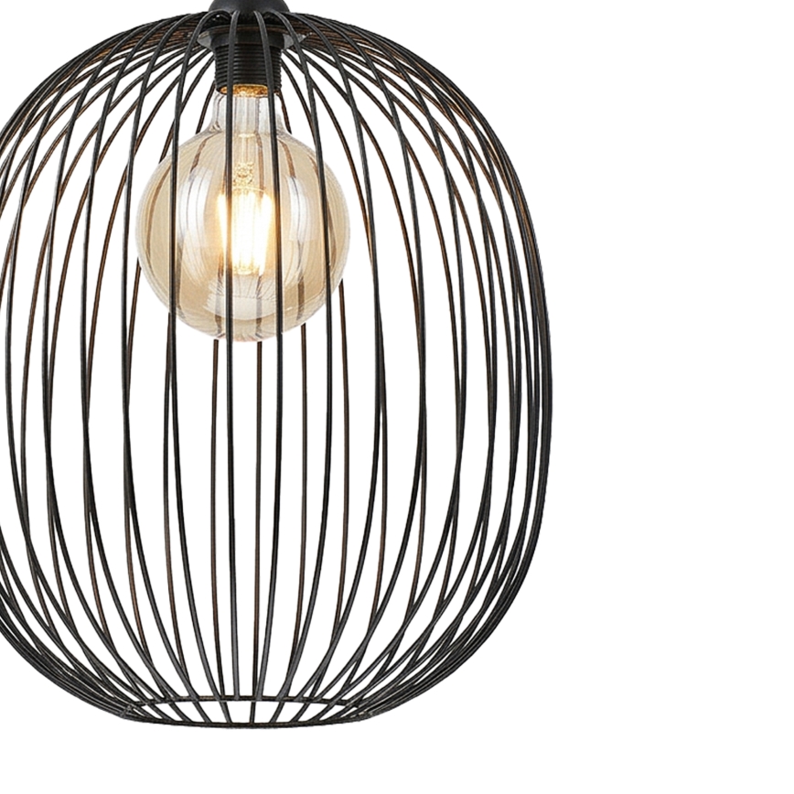 Пендел на кабел DESTELLO 1xE27/15W/230V Ø 32 см черен