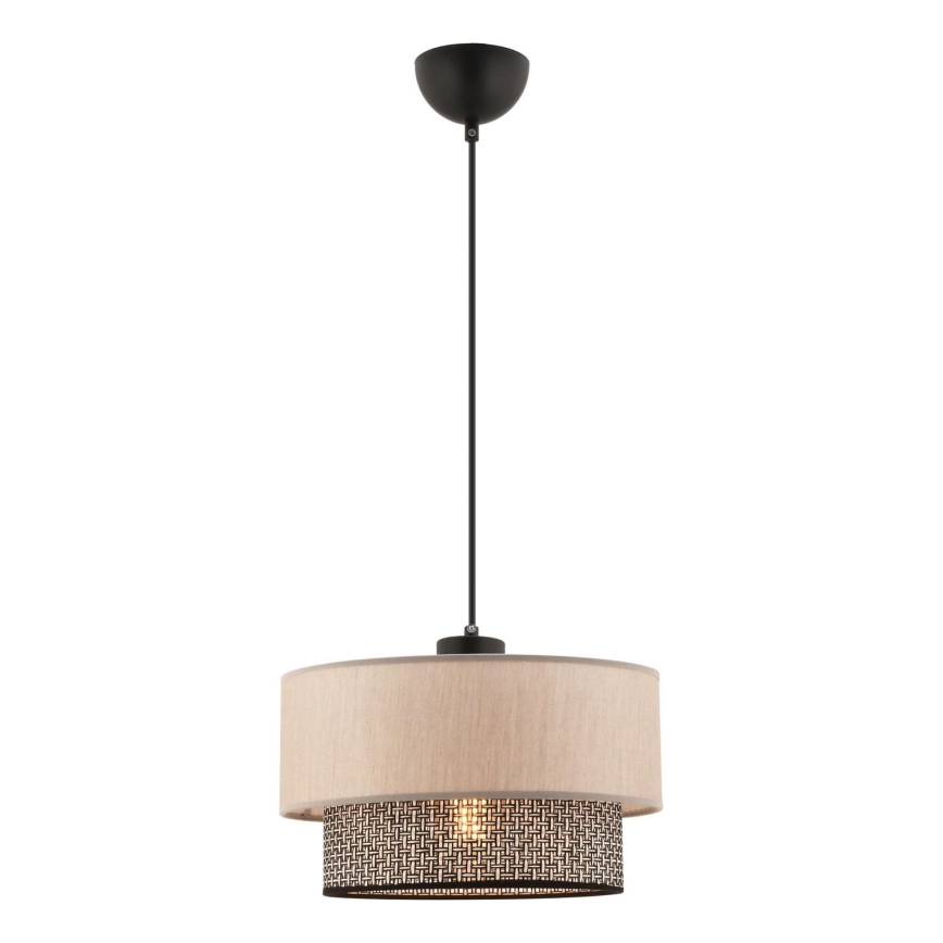 Пендел на кабел ECHO 1xE27/60W/230V бежово/сиво