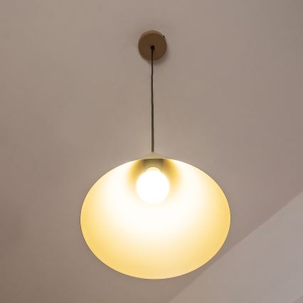 Пендел на кабел ETNA II 1xE27/15W/230V Ø 25 см бежов