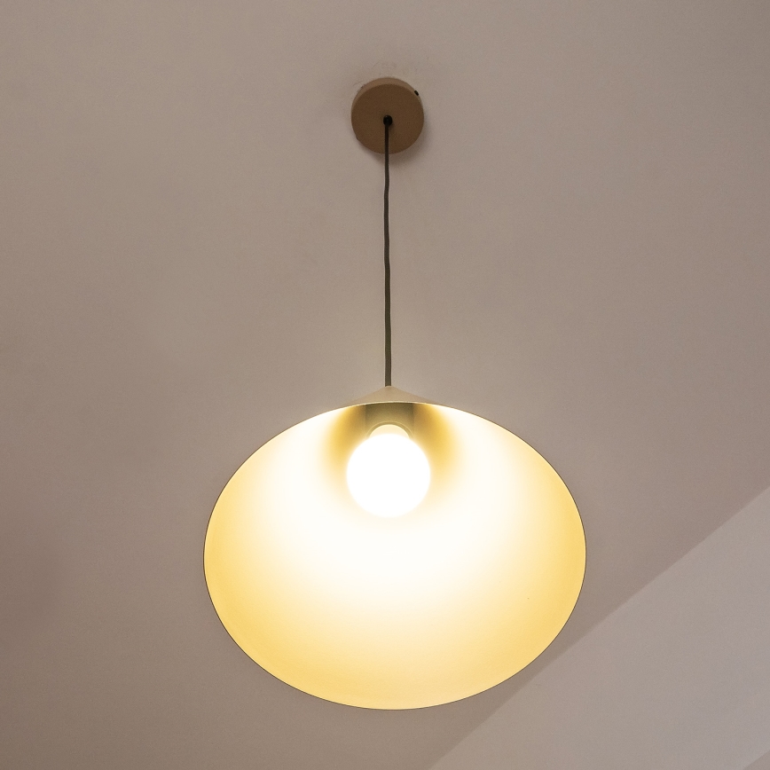 Пендел на кабел ETNA II 1xE27/15W/230V Ø 25 см бежов