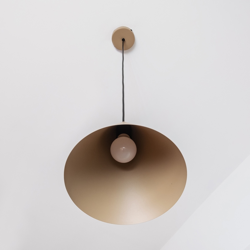 Пендел на кабел ETNA II 1xE27/15W/230V Ø 25 см бежов